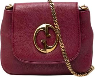 Gucci Pre-owned Vintage Crossbody Bag - Dames - Vintage Schoudertas - Rood - ONE Size - Leer - Vintage