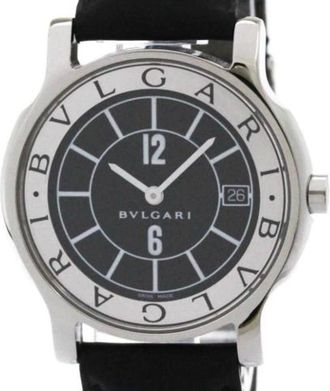 Bulgari Pre-owned Watches, male, Black, Size: ONE SIZE Pre-owned Solotempo St35S Wristwatch