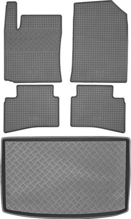 OEM Juego De Alfombrillas De Goma Para Coche Y Alfombrilla Para Maletero Para Kia Stonic Crossover (a Partir De 2017)