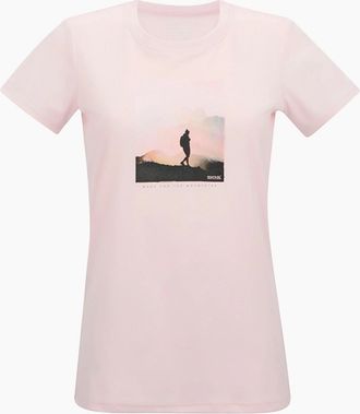 Regatta Womens Regatta Womens/Ladies Fingal Adventure Print T-Shirt - Pink Haze - Size: 22