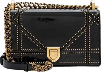 Dior Patent Studded Diorama Small Shoulder Bag (Authentic Pre-Loved)