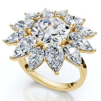 Pompeii3 Certified 5Ct Hexagon Diamond High Jewelry Ring 14k Gold or Platinum Lab Grown