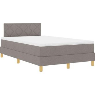vidaXL Vidaxl - Box Spring Bed with Mattress Taupe 120 x 200 cm Fabric