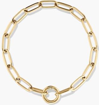 Mejuri Paperclip Chain Charm Bracelet in 18K Gold Vermeil by MEJURI at Nordstrom, Size 6.5