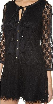 Misa Misa/T-Bags Los Angeles Black Crochet Mini Dress Size M