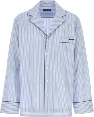 Dolce & Gabbana Light Blue Regular Stripes Shirt