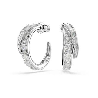 Swarovski Vienna Hoop Oorbellen - Dames - Oorbellen - Grijs - ONE Size - Accessoires