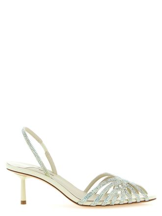 Le Silla Bicolor Goatskin Stiletto Heel Womens Sandals