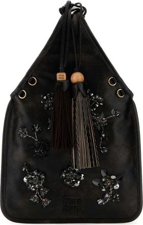 Miu Miu Black Nappa Leather Handbag