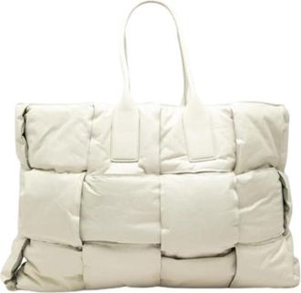 Bottega Veneta Pre-owned Vintage Tote Bag - Dames - Vintage Shopper - Wit - ONE Size - Leer - Vintage