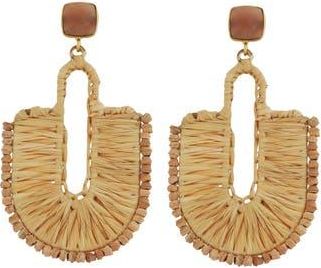 Panacea Tan Raffia U-Drop Earrings at Nordstrom Rack