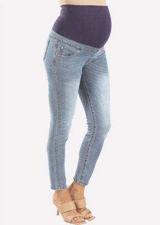 Angel Maternity Maternity Skinny Jeans In Washed Blue