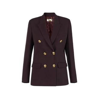 Elisabetta Franchi Double-breasted Button Blazer