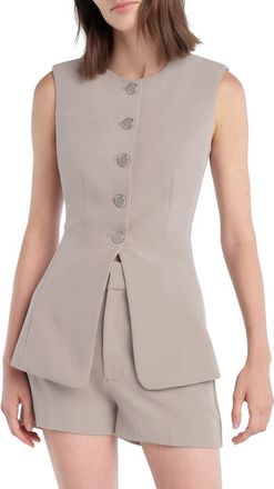 Favorite Daughter The Clocking In Long Vest in Soft Taupe at Nordstrom, Size X-Small