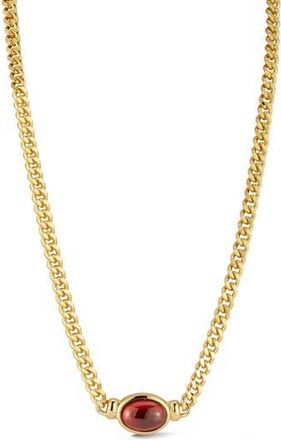 Glaze Jewelry Cubic Zirconia Curb Chain Necklace in Gold at Nordstrom Rack