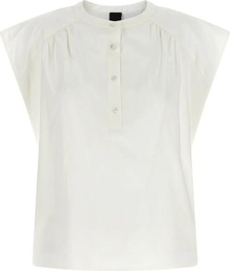 Pinko Apecchio Blouse - Dames - Overhemden - Wit - S - Katoen - Overhemden
