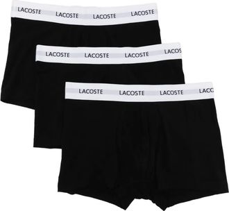 Lacoste Boxer con banda logata (3 pezzi) - Nero