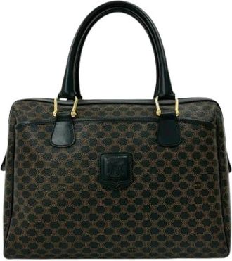 Celine Pre-owned Handbags, female, Brown, Size: ONE SIZE Pre-owned Vintage Canvas Handbag