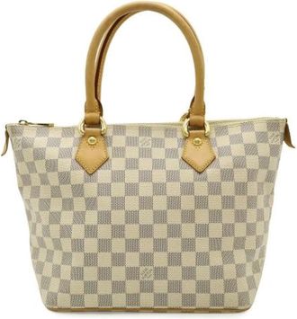 Louis Vuitton Pre-owned Damier Azur Saleya PM Tote Bag - Dames - Vintage Shopper - Beige - ONE Size - Vintage