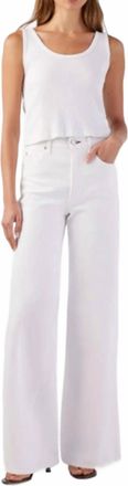 Amo Frida High Rise Wide Leg Jeans In Alabaster