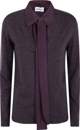 P.A.R.O.S.H. P. A.R. O.S. H. Wool Cardigan With Silk Parts