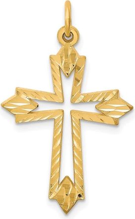 Diamond2Deal 10k Yellow Gold Cross Charm
