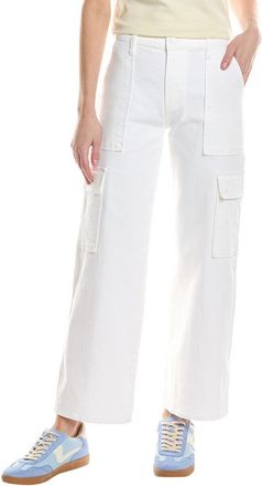 Hudson Rosalie High-Rise White Wide Leg Cargo Jean