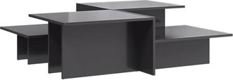 vidaXL Coffee Tables 2 pcs High Gloss Grey Engineered Wood Vidaxl