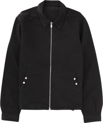Rick Owens Zipfront Jack - Heren - Zomerjassen - Zwart - S - Katoen - Jassen