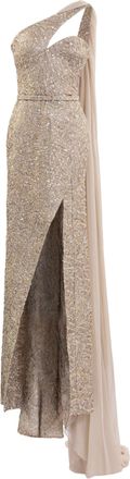 Saiid Kobeisy Asymmetrical Brocade Dress