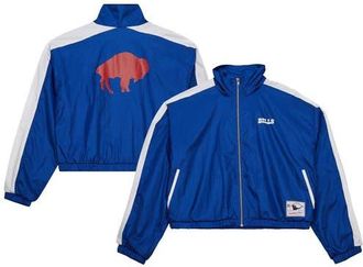 Mitchell & Ness Womens Mitchell & Ness Royal Buffalo Bills Nylon Cropped Full-Zip Jacket at Nordstrom, Size Xx-Large