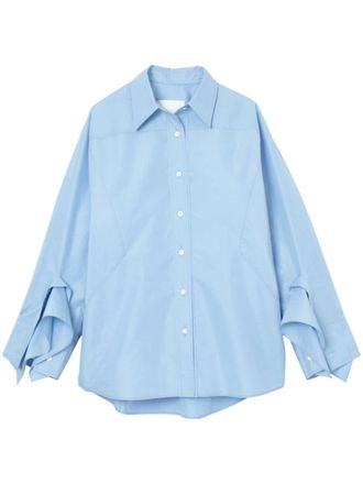 3.1 Phillip Lim draped-cuff poplin shirt - White