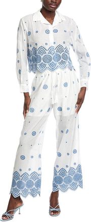ANNA KAY Bellagio Fleur 2pc Button Front Top and Pant Set