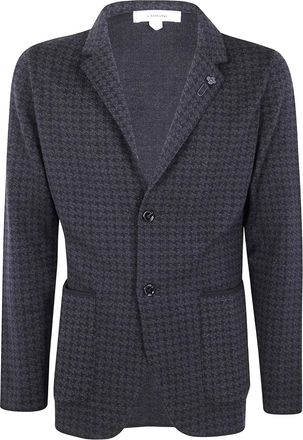 Lardini Giacca con motivo pied-de-poule - Nero