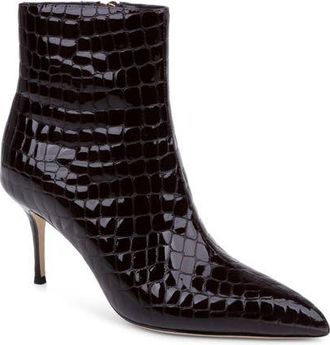 L'agence Houston II Leather Bootie in Burgundy Patent at Nordstrom, Size 6.5
