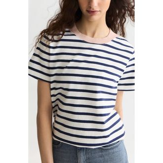 Scotch & Soda Breton Stripe T-Shirt in Peacoat Stripe at Nordstrom, Size X-Small