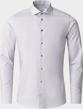 Eton Mens Contemporary Fit Cotton-Lyocell Sport Shirt