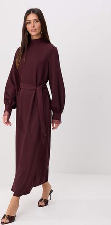Trendyol Modest Dames Paars Effen Maxi Lang Casual A-lijn Modest Jurken