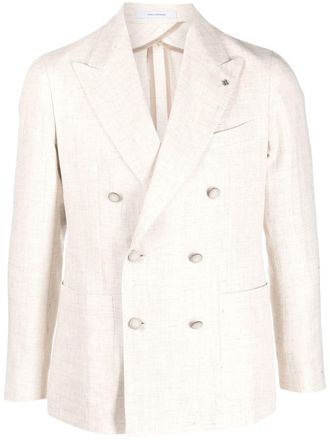 Tagliatore double-breasted button blazer - Neutrals