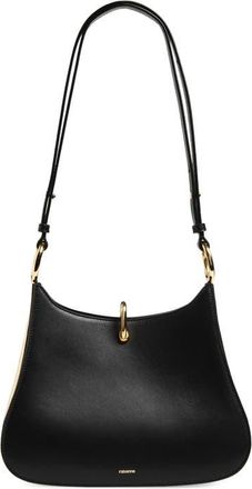 Paco Rabanne The Medium Ring Leather Shoulder Bag in Black/gold at Nordstrom