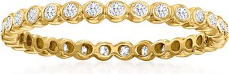 RS Pure by Ross-Simons Bezel-Set Diamond Eternity Band in 14kt Yellow Gold