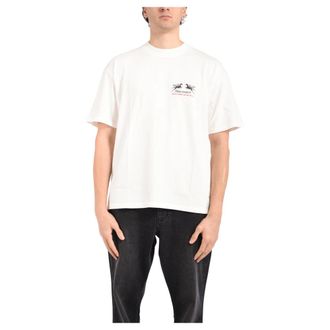 Represent T-Shirts, male, White, Size: 2XL Ribbed Crew Oversized T-Shirt