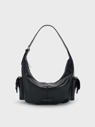 Charles & Keith Bessie Side-Pocket Hobo Bag