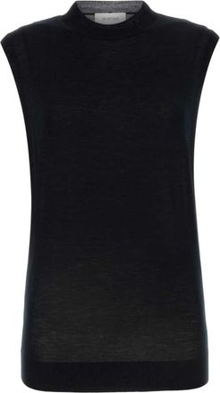 Sportmax Odissea Top - Dames - Ronde hals truien - Zwart - M - Wol - Truien & Vesten