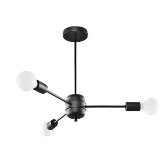Sollux Lighting L&aacute;mpara de techo de acero negro alt. 46 cm