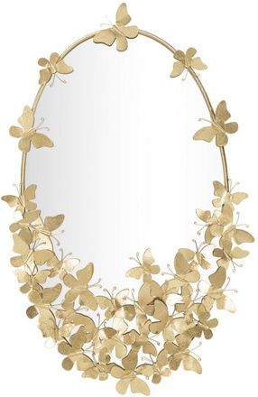 Mauro Ferretti Espejo Glam Oval Mariposa Cm 59x3x89,5 (medida Del Espejo Cm 46x78)