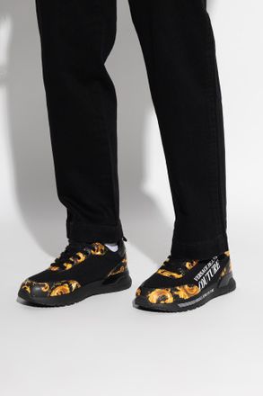 Versace Jeans Couture Sports Shoes With barocco Print, Mens, Black