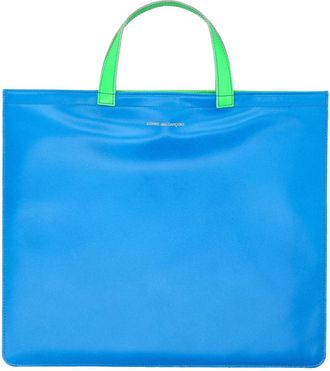 Comme Des Gar&ccedil;ons Super Fluo Tote Bag - Dames - Shoppers - Blauw - ONE Size - Leer - Tassen