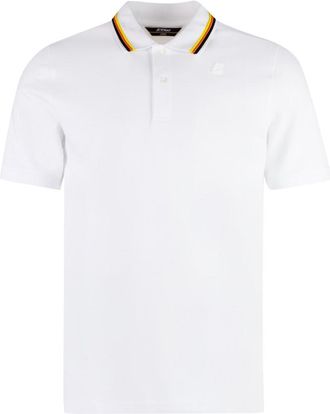 K-Way White Solid Shirt Collar Polo