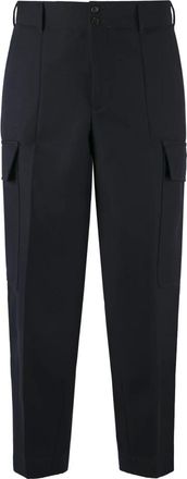 Pantaloni Torino Broeken, Heren, Blauw, W34, Wol, Wollen broek met meerdere zakken